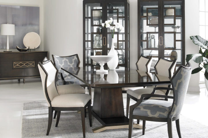 Hickory White Inspirations Tyler Table 440-13 Halsey Side Chair 441-62 Halsey Arm Chair 441-61